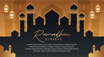Ramadã islâmico festival religioso bandeira modelo vetor