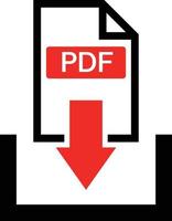 pdf dados baixar ícone. vetor. vetor