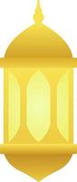 gradiente ícone do dourado islâmico lanterna para enfeite Ramadã Projeto. brilhante lanterna gráfico recurso para Ramadã cumprimento decoração Projeto elemento dentro muçulmano cultura e islamismo religião vetor