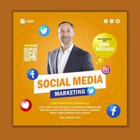 o negócio digital marketing promoção social meios de comunicação postar para Instagram Facebook vetor
