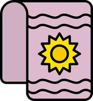 ícone de vetor de toalha de praia