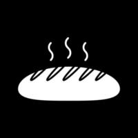 ícone de glifo de modo escuro de pão quente vetor