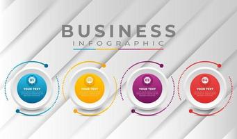 infográfico modelo de negócios com cores gradientes vetor