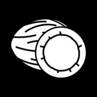 ícone de glifo do modo coco escuro vetor