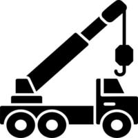 ícone de vetor de caminhão guindaste