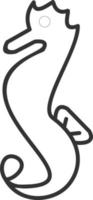 ícone de vetor de cavalo-marinho