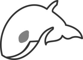 ícone de vetor de peixe orca