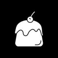 ícone de glifo de modo escuro de pastelaria