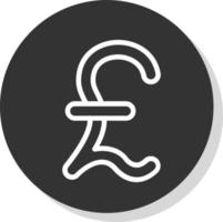 design de ícone de vetor de sinal de libra