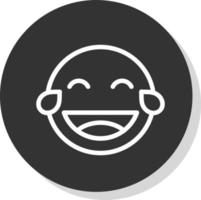 design de ícone de vetor de estrabismo de língua de sorriso