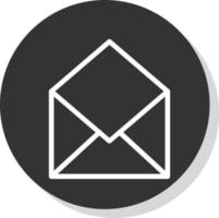 design de ícone de vetor aberto de envelope