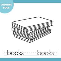 educacional coloração livros para crianças vetor
