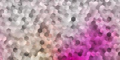 fundo vector rosa claro com formas hexagonais.