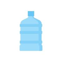 água galão plano Projeto modelo vetor. grande garrafa com limpar \ limpo água. plástico recipiente para a resfriador. isolado em branco fundo. vetor