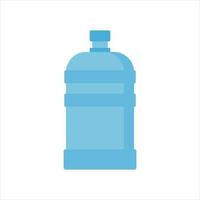 água galão plano Projeto modelo vetor. grande garrafa com limpar \ limpo água. plástico recipiente para a resfriador. isolado em branco fundo. vetor