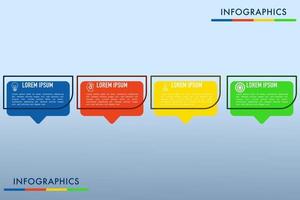 o negócio processo infográfico modelo. infográfico Projeto com opções ou degrau número 4. vetor ilustração gráfico Projeto.