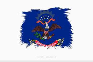 grunge bandeira do norte dakota, vetor abstrato grunge escovado bandeira do norte dakota.