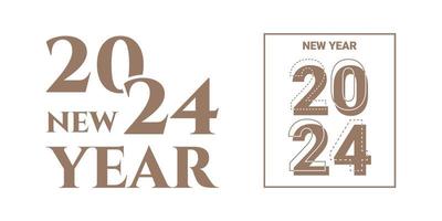 2024 Novo ano logotipo texto Projeto definir. 2024 número Projeto modelo. calendário simples ícone vetor