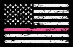 fino Rosa linha americano bandeira Projeto vetor