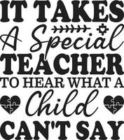 isto leva uma especial professor para ouvir o que uma criança não pode dizer vetor
