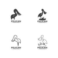 pelicano simples logotipo vetor ilustração
