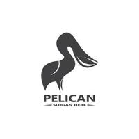 pelicano simples logotipo vetor ilustração