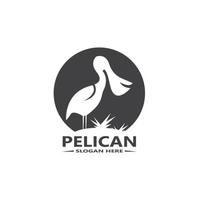 pelicano simples logotipo vetor ilustração