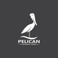 pelicano simples logotipo vetor ilustração