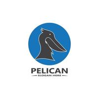 pelicano simples logotipo vetor ilustração