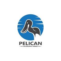 pelicano simples logotipo vetor ilustração