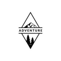 vintage logotipo Projeto aventura vetor