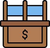 ícone de vetor de contador de dinheiro