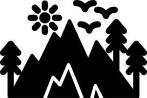 ícone de vetor de montanhas