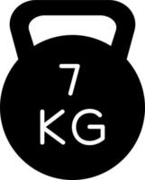 ícone de vetor de kettlebell