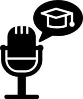 edução podcast vetor ícone