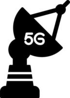 5g satélite prato vetor ícone