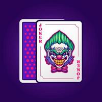 palhaço pôquer cartão ilustração. palhaço cartão Projeto vetor