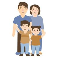 lindo ilustração do feliz família ser juntos vetor