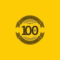 100 anos de comemoração de aniversário logotipo vetor modelo design ilustração