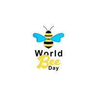 ilustração do projeto do modelo do vetor do logotipo do dia mundial da abelha
