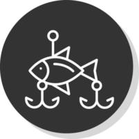 design de ícone de vetor de iscas de pesca