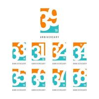 39º aniversário celebração logo vector template design ilustração