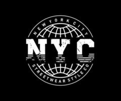 nyc vintage gráfico Projeto para criativo roupas, para streetwear e urbano estilo Camisetas projeto, moletons, etc. vetor