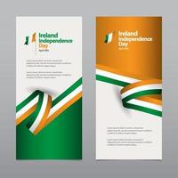 ilustração de design de modelo vetorial feliz celebração do dia da independência da Irlanda vetor