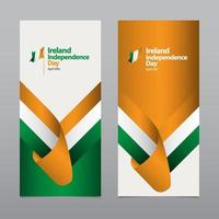 ilustração de design de modelo vetorial feliz celebração do dia da independência da Irlanda vetor