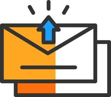 design de ícone vetorial de explosões de e-mail vetor