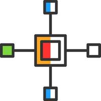 design de ícone vetorial de mapa mental vetor