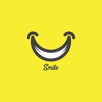 sorriso emoticon logotipo ícone vetor modelo design ilustração