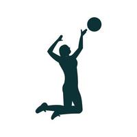 plano Projeto voleibol jogador, Esportes vetor ícone ilustração