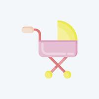 ícone bebê transporte. relacionado para família símbolo. plano estilo. simples Projeto editável. simples ilustração vetor